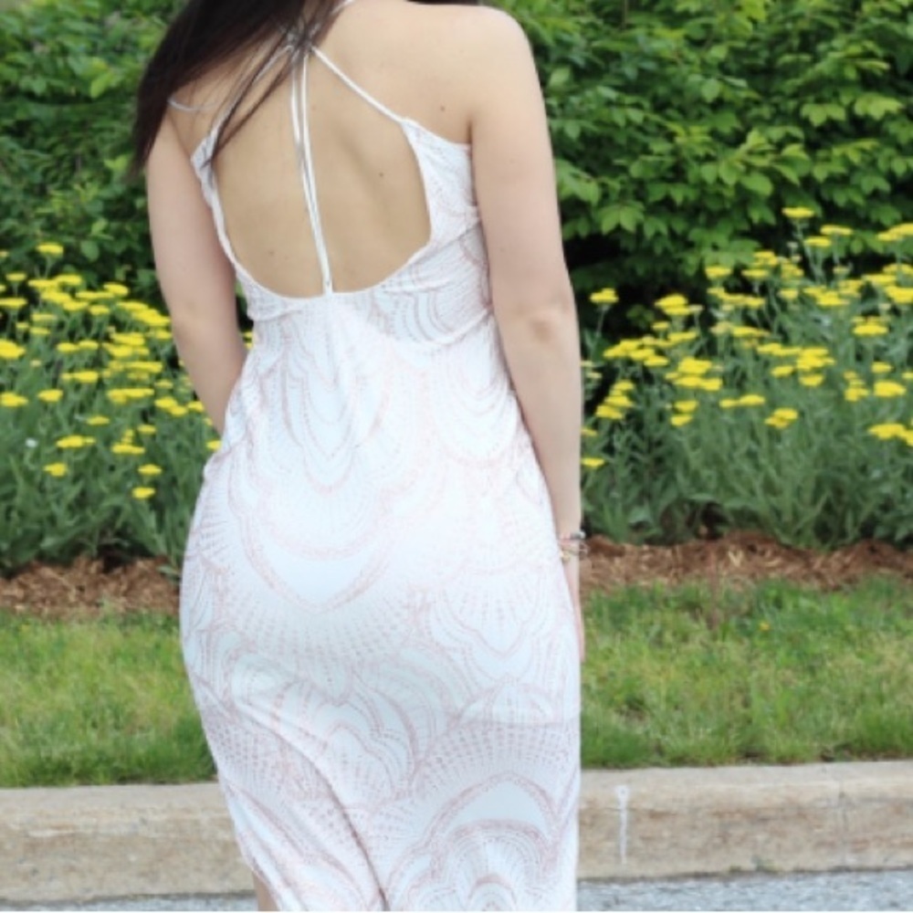 Elegant White and Rose Gold Gown - Picture 5 of 5